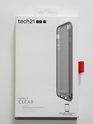 Genuine Tech21 Impact Clear Hardshell Case for iPhone 6 Plus or 6S Plus Smokey - Image 1 of 4
