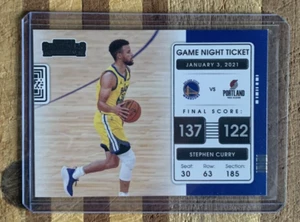 2021 Panini Contenders Game Night Ticket STEPHEN CURRY #8 - Warriors - Picture 1 of 2