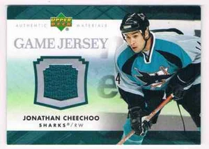 2007-08 UD GAME JERSEY JONATHAN CHEECHOO JERSEY 1 COLOR SAN JOSE SHARKS #J-CJ - Picture 1 of 2