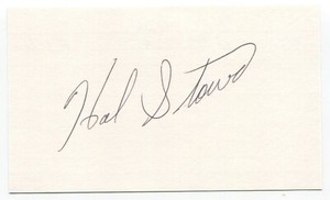 Hal Stowe Signed 3x5 Index Card Autographed MLB Baseball 1960 New York Yankees