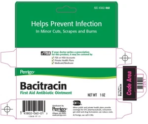 Perrigo Bacitracin First Aid Antibiotic Ointment, 1 Oz 345802060037VL - Picture 1 of 1