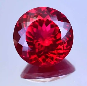 Natural Mozambique 40.15 Ct Blood Red Ruby Certified Huge Round Cut Gemstone - Picture 1 of 6
