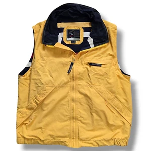 Paul & Shark Yachting Mens Yellow Windbreaker Vest Gilet Jacket size M READ - Picture 1 of 8