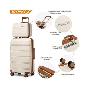 Joyway Luggage Sets, Lightweight Hardside Rolling Luggage and Checked Luggage wh - Picture 1 of 7