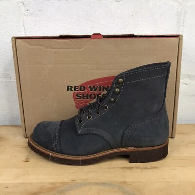 Zapatos Red Wing para Hombres 6.5D Iron Ranger 8117 Azul Marino Abilene Roughout 2nds Nitrilo Foto 1 de 4