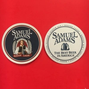 (6) two sided SAMUEL ADAMS promo coasters-BEST BEER IN AMERICA boston lager--NEW - Picture 1 of 4