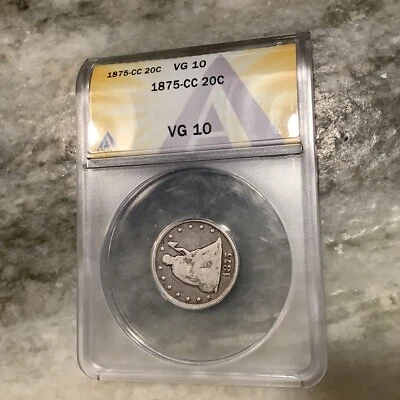 1875-CC Silver Twenty Cent Piece VG10 - Image 1 of 3