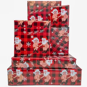 Funny Christmas Wrapping Paper for Women Girls Boys Men - Naughty Santa Wrapping - Picture 1 of 12