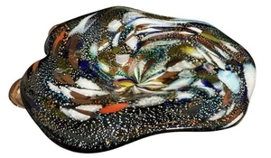 Cuenco de vidrio artístico vintage de Murano Dino Martens Tutti Fruiti italiano mediados de siglo 12" - Imagen 1 de 6