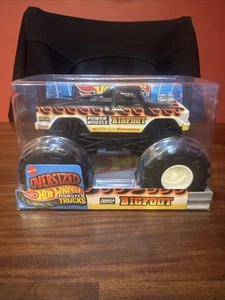 HOT WHEELS MONSTER TRUCK BIGFOOT POWER WHEELS BLACK FLAME OVERSIZED 1:24 NEU  - Bild 1 von 3
