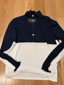 Polo Ralph Lauren RLX Wicking Golf 1/4 Zip Top Sz M NWT Men’s Navy White - Picture 1 of 9