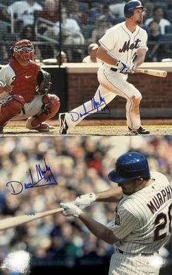 (2) Fotos firmadas autografiadas de Daniel Murphy 2008-2015 de los Mets de Nueva York 11x14 certificado de autenticidad Foto 1 de 4
