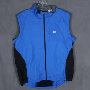 Pearl Izumi Cycling Vest Mens XL Blue Zephrr Cool Weather Wind Resistant Mesh - Picture 1 of 13