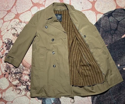Gabardina vintage Rainfair tostada talla 38 abrigos de lluvia Koratron manta forrada Foto 1 de 4