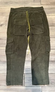MNML Men’s Slim Fit Corduroy Cargo Pants Sz. XL Olive green $88 - Picture 1 of 10