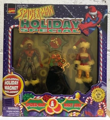 Spider-Man Serie Animada Especial de Vacaciones Mary Jane Navidad Santa Toybiz LEER Foto 1 de 2
