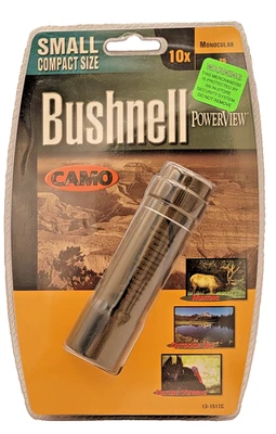 VTG NIB Monocular Bushnell Powerview 10x25 Camo Small Size FOV 304' @ 1000 yds! - Image 1 of 4