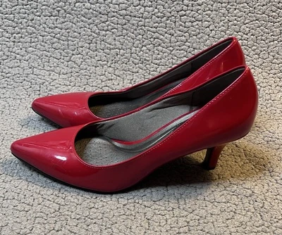 Женские туфли на каблуке Life Stride Soft System размер 10 М красные   - Изображение 1 из 4