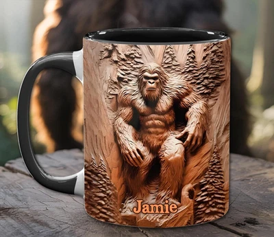 Bigfoot Vibes Mug – Personalized Sasquatch Funny Camping Gift for Campers - Image 1 of 2