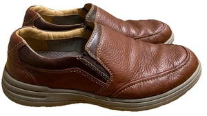 Johnston & Murphy Herren 9,5M Slipper Schuhe Memory Foam Schaffell Braun Leder - Bild 1 von 8