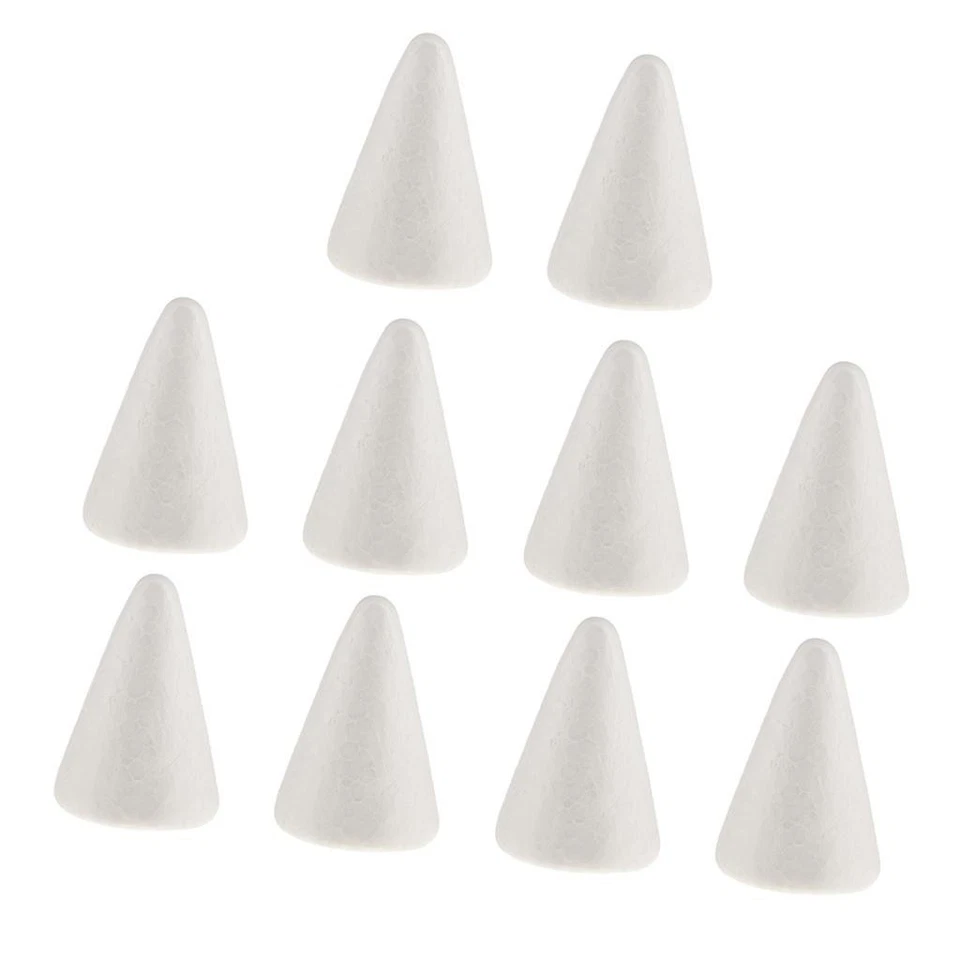 5/10pcs Cone Shape Styrofoam DIY Christmas Tree for Painting Crafts 70/100/150mm - Image 1 of 1