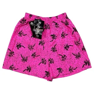 Vintage Obvious Beach Neon Palm Trees Shorts Supplex Nylon Lightweight Medium - Picture 1 of 14
