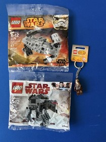 LEGO Star Wars: 30277 TIE Advanced Prototype 30275 + 30497 Heavy Walker + 853451
