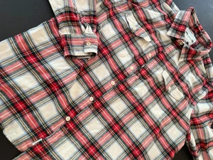 EUC Herren XL American Eagle Herrenhemd mit Knöpfen kariert Flanell Weihnachten (GR198) - Bild 1 von 5