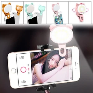 16 LED Selfie Flash Fill Flash Light Fit Samsung iPhone 3 kolory Słodki - Zdjęcie 1 z 11