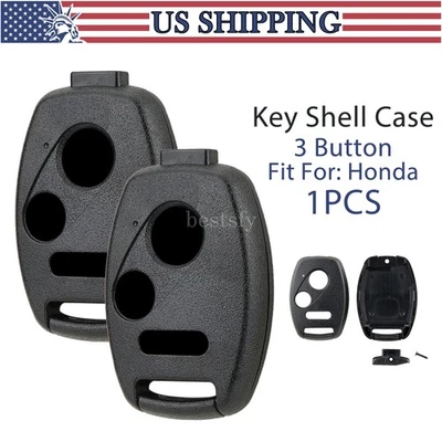 2 Replacement For 2009 2010 2011 2012 2013 Honda Fit Remote Key Fob Shell Case - Image 1 of 4