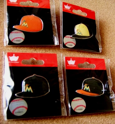 4 - Miami Marlins logo baseball cap lapel pins hat MLB - Image 1 of 4