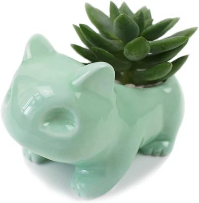 Cartoon Ceramic Flowerpot Glazed Pottery Succulent Pot Cute Planter Ceramic A... Foto 1 de 2
