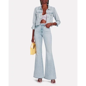 VERONICA BEARD Sheridan Exaggerated Flare Jeans Size 24 High Rise Stretch Chic - Picture 1 of 21