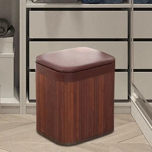 Stool Seat with Storage Foot Stool Shoe Changing Stool for Entryway Playroom - Picture 1 of 7