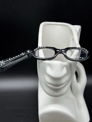 Vintage Rhinestone Folding Lorgnette Opera Glasses, With Case, Hong Kong - Image 1 of 4