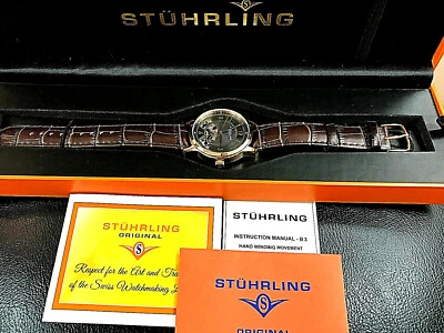 Stuhrling Original Men's 977.04 Legacy Mechanical Hand Wind Watch WARRANTY - Image 1 of 4