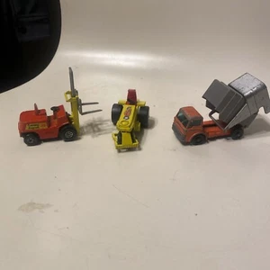 Alte Matchbox Lot RodRoller Nr. 21 Müllwagen #7 Gabelstapler #22 Made In England - Bild 1 von 10