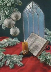 Capodanno Natale CANDELA cartolina vintage cartolina CPSM #PAT114.D - Foto 1 di 3