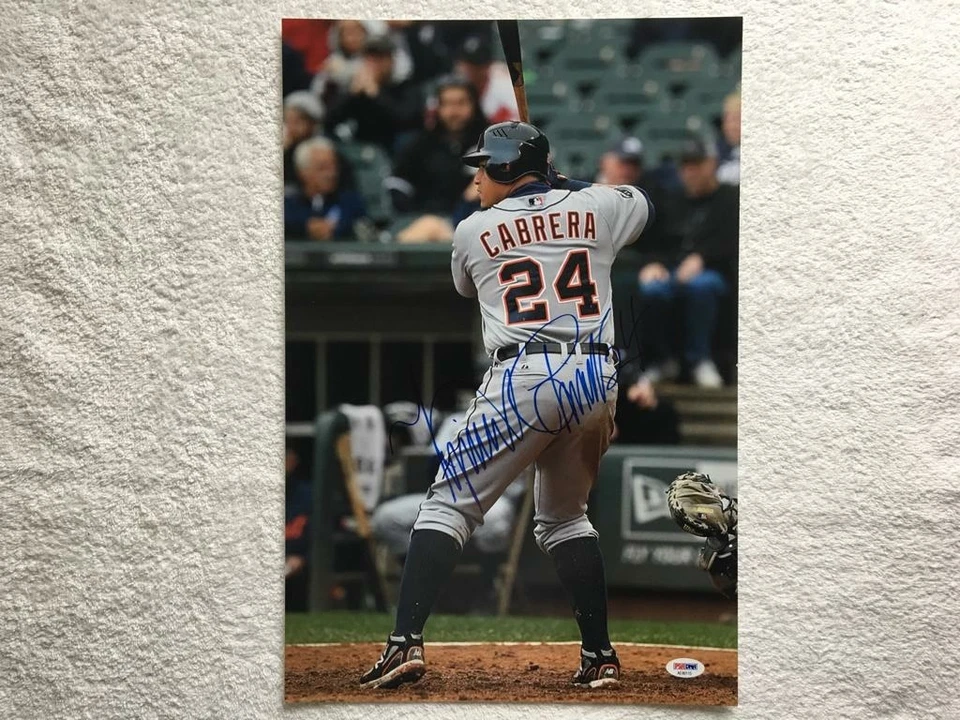 Miguel Cabrera Signed 12x18 Photo Detroit Tigers PSA/DNA - Image 1 of 1