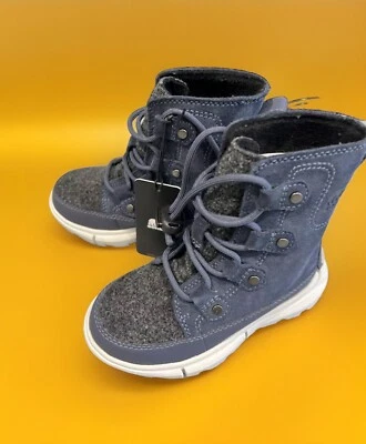 Bota con cordones impermeable SOREL Explorer para niños India tinta/piedra lunar azul marino EE. UU. 9 Foto 1 de 4