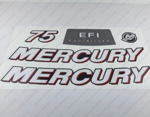Mercury 75 hp 4-Stroke EFI 2006-2012 outboard engine decals sticker set - Picture 1 of 7