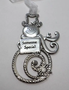C1 Someone special SNOWMAN SNOWFLAKE ORNAMENT Ganz - Picture 1 of 6
