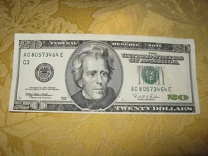 1996 Series $20 Twenty Dollar Bill Note Crisp UNC. - Picture 1 of 16
