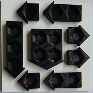 Wound Marker/Dice Holder set, Wargaming, 40K, Warhammer, Legion Black - Picture 1 of 8
