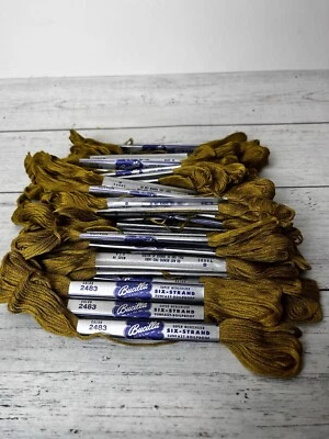 53 Skeins of Bucilla Six-Strand Floss Super Mercerized #2483 Dark Gold NOS - Image 1 of 4