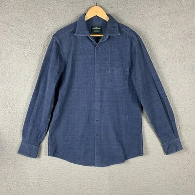 Rodd and Gunn Shirt Adult Large Sports Fit Blue Corduroy Solid Button Up - Image 1 of 4