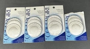 x4 Packs COVERGIRL Make-Up Masters Powder Puffs 3-Pack White NOS Sealed Blue USA - Picture 1 of 4