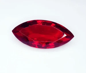 20.06 Ct Loose Gemstone Lab-Created Red Topaz Untreated Marquise Shape Topaz Gem - Picture 1 of 10