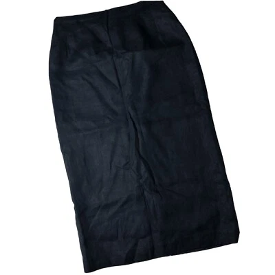 Falda Larga Mujer INTERNATIONAL SCENE 100% Lino Azul Marino Talla 9 Foto 1 de 3