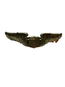 WW2 US Army Airforce Piloten Flügel 925 Utica A.E. co. NY Anstecknadel gebraucht - Bild 1 von 9